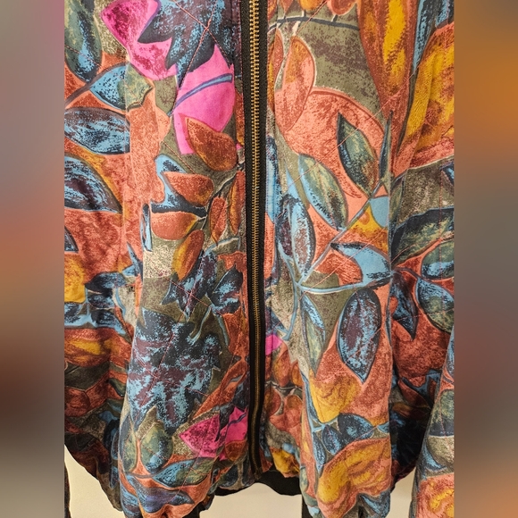 Vintage - Silk Sara Roberts NWOT Bomber Jacket - Size L - Picture 6 of 10